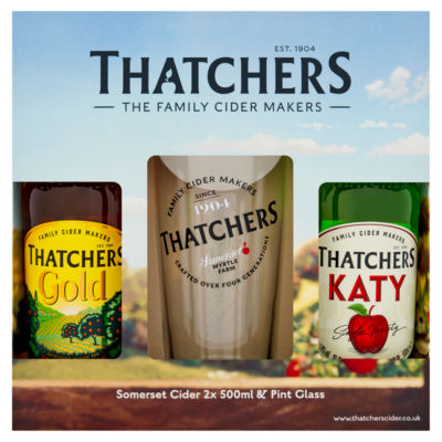 Thatchers Somerset Cider Pint Glass 2 x 500ml