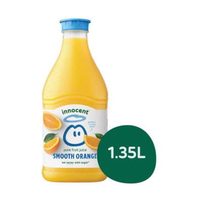 Innocent smooth orange juice 1.35L, UK version