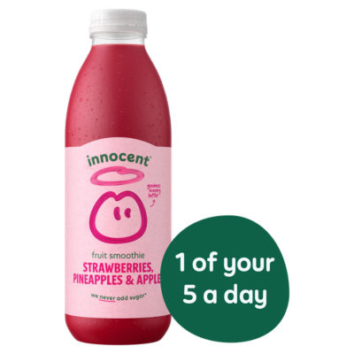 Innocent strawberries pineapples and apples smoothie 750ml, UK version