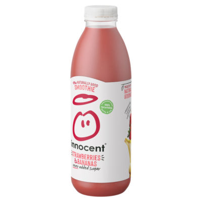 innocent strawberries, bananas and apples smoothie 750ml, UK version