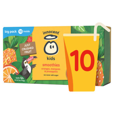 Innocent Kids Smoothies Oranges, Mangoes & Pineapples 10 x 150ml, UK version