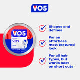 VO5 Matt Clay hair styling clay 85g (British brand)