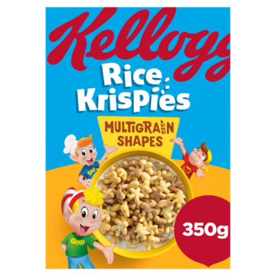 Kellogg's Rice Krispies Multigrain Shapes Breakfast Cereal 350g, UK version