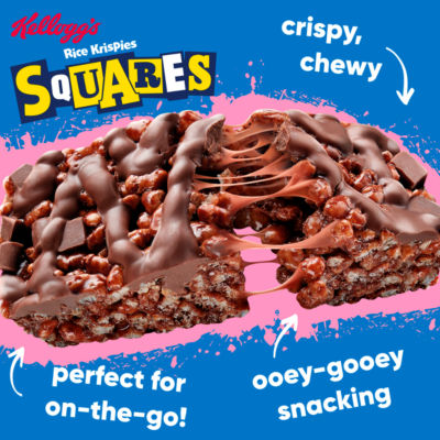 Kellogg's Rice Krispies Squares Delightfully Chocolatey snack bars 8x36g pack, UK version
