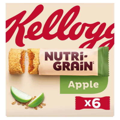 Kellogg's Nutri-Grain Apple Cereal Snack Bars 6 x 37g, UK version