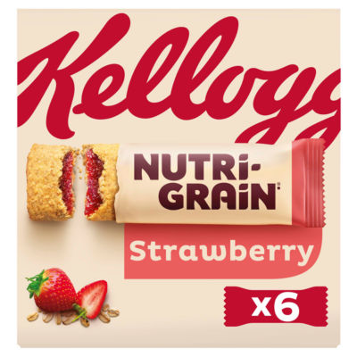 Kellogg's Nutri-Grain strawberry snack bars 6x37g, UK version