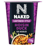 Naked Hoisin duck flavour egg noodle pot 78g, imported from the UK