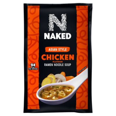 Naked Asian Style Chicken Flavour Ramen Noodle Soup Packet 25g