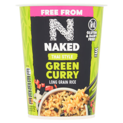Naked Thai green curry rice pot 78g, imported from the UK