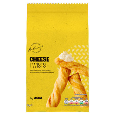 ASDA Cheese Twists Savoury Pastry Snacks 125g