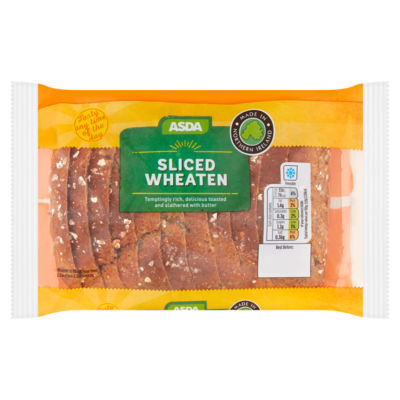 ASDA Baker's Selection wheaten bread slices 400g - British product