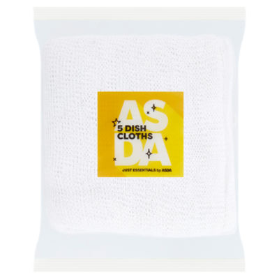 ASDA Just Essentials dish cloths 5 pack, UK version