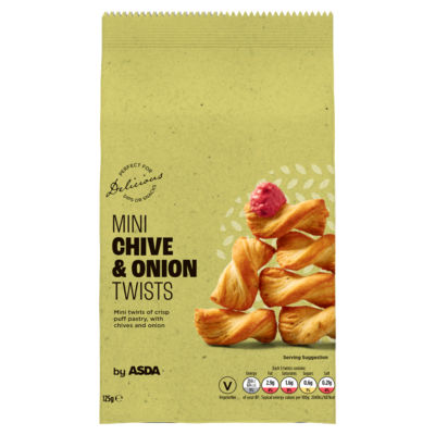 ASDA Chive & Onion Mini Twists Puff Pastry Snack 125g