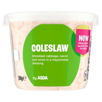 ASDA Coleslaw 300g shredded salad mix - British product