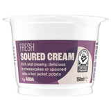 ASDA Fresh Soured Cream 150ml package - British product