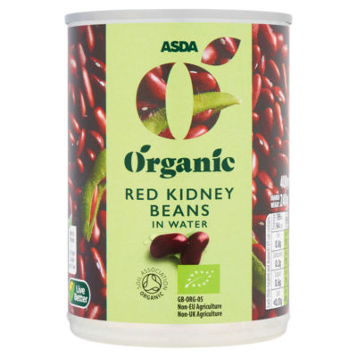 ASDA Organic Red Kidney Beans in Water 400g - British product