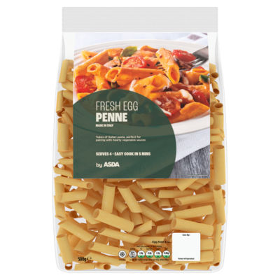 ASDA fresh egg penne pasta 500g - British product
