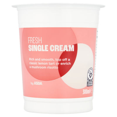 ASDA Fresh single cream carton 300ml - British product