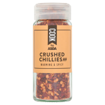 COOK by ASDA dried crushed chillies 28g - British product