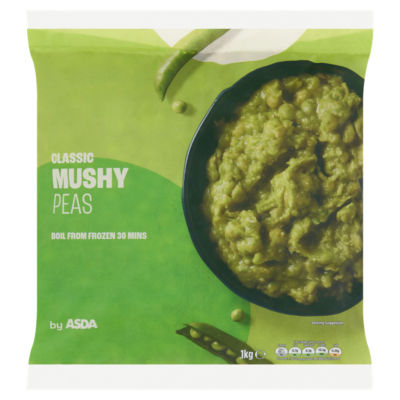 ASDA Classic Mushy Peas 1kg Frozen Bag - British product