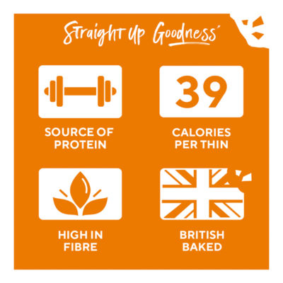 Ryvita multi-seed flatbread crackers 125g, imported from the UK