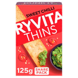 Ryvita Sweet Chilli Flatbread Crackers 125g, imported from the UK