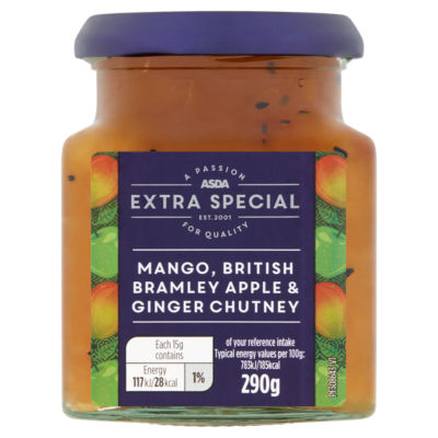ASDA Extra Special Mango, Bramley Apple & Ginger Fruit Chutney 290g