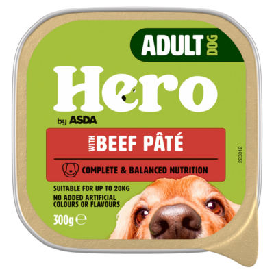 Hero by ASDA Adult Dog with Beef Pâté Wet Dog Food 300g
