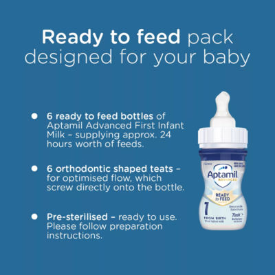 Aptamil Advanced 1 First Infant Milk 6x70 ml - British product