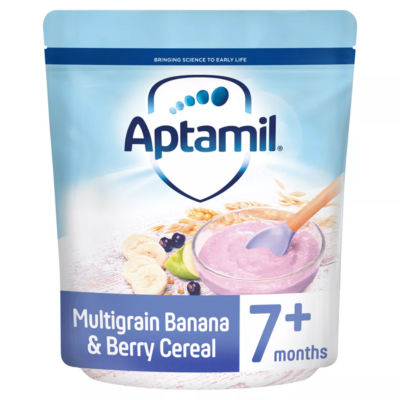 Aptamil multigrain banana & berry baby cereal 200g - British product