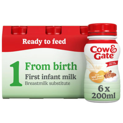 Cow & Gate infant milk multipack 6x200ml - British product