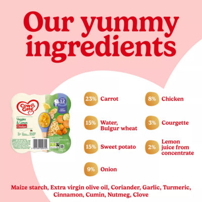 Cow & Gate Lemon Chicken & Vegetable Baby Food 230g - British product