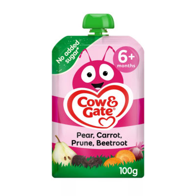 Cow Gate Baby Food Pouch Pear Carrot 100g - British product