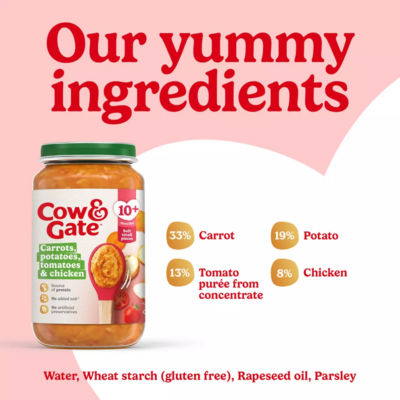 Cow & Gate Carrot Chicken Baby Food 200g - British product