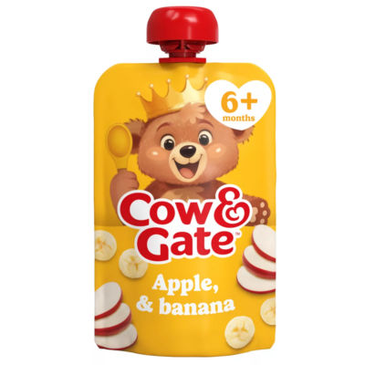 Cow & Gate fruit pouch apple banana 100g - British product
