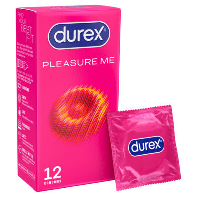 Durex Pleasure Me Ribbed and Dotted Condoms 12 Pack - British product