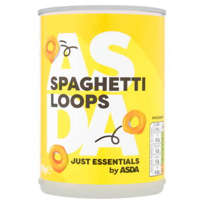 ASDA Just Essentials Spaghetti Loops Canned Pasta in Tomato Sauce 395g