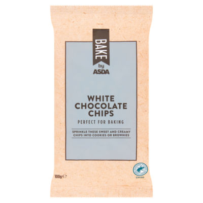 ASDA white chocolate chips 100g - British product