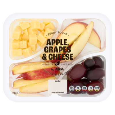 ASDA Mild and Crisp Apple, Grapes and Cheese snack 150g - British product