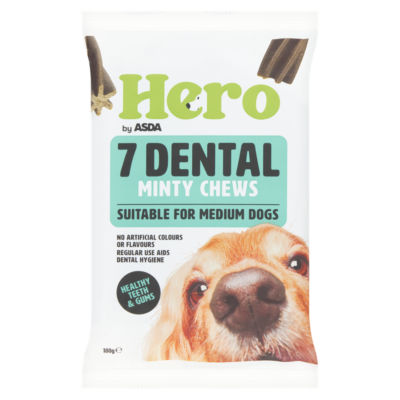 Hero by ASDA Hero 7 Dental Minty Chews Dog Dental Treats 180g