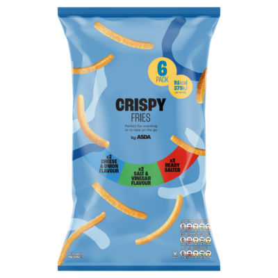 ASDA Crispy Fries Potato Snack Mix 6 x 18g Multipack