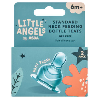 Little Angels feeding bottle teats 6m+ 2-pack, UK version