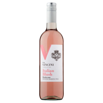 Via Vincini Italian Blush Rubicone rosé wine 75cl (British brand)