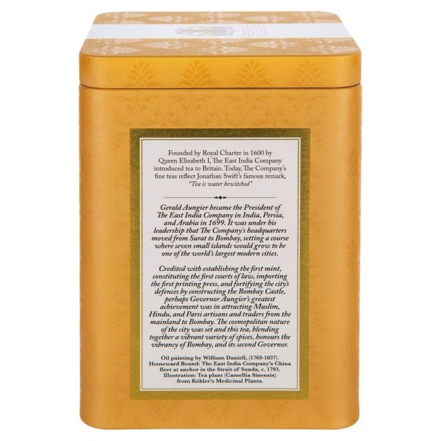 The East India Company Governor Aungier's Bombay Chai Black Loose Tea Caddy   125g GOODS M&S   