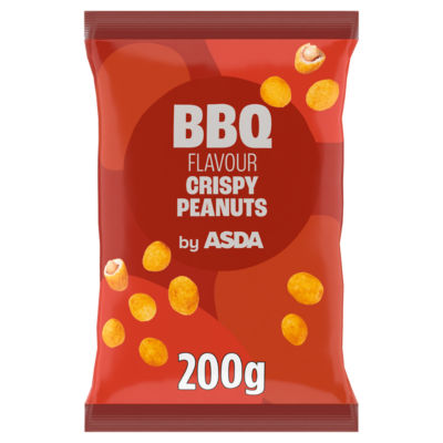 ASDA BBQ flavour crispy peanuts 200g - British product