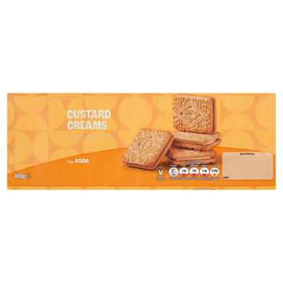 ASDA custard creams vanilla biscuit 400g - British product