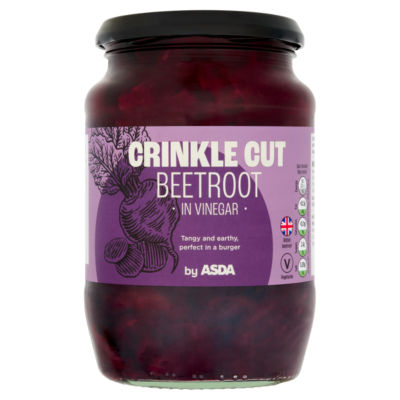 ASDA Crinkle Cut Beetroot in Vinegar 710g - British product