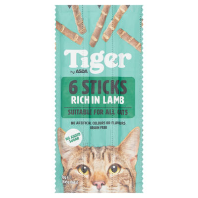 ASDA Tiger Sticks Lamb Cat Treats 6 x 5g (30g)