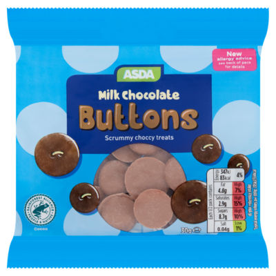ASDA Milk Chocolate Buttons 30g