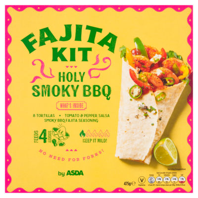 ASDA Fajita Kit Holy Smoky BBQ 475g - British product